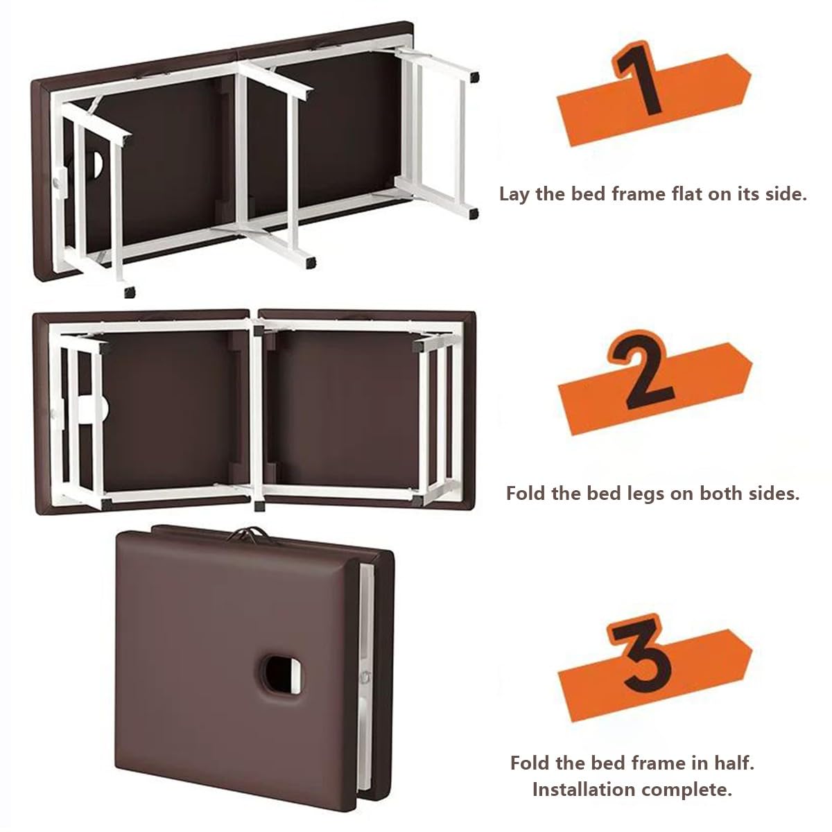 Massageliege Metall, Massagetisch Klappbar Stabil, bis zu 200 kg, Kunstleder und Kopfstütze, Tasche, 180x60x60/185x70x60CM