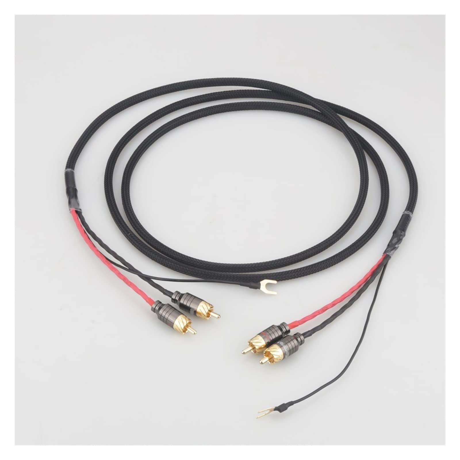Cavo audio di linea di segnale schermata indipendente del telaio dell'amplificatore del giradischi in vinile, connettore placcato in oro(5 Meters)