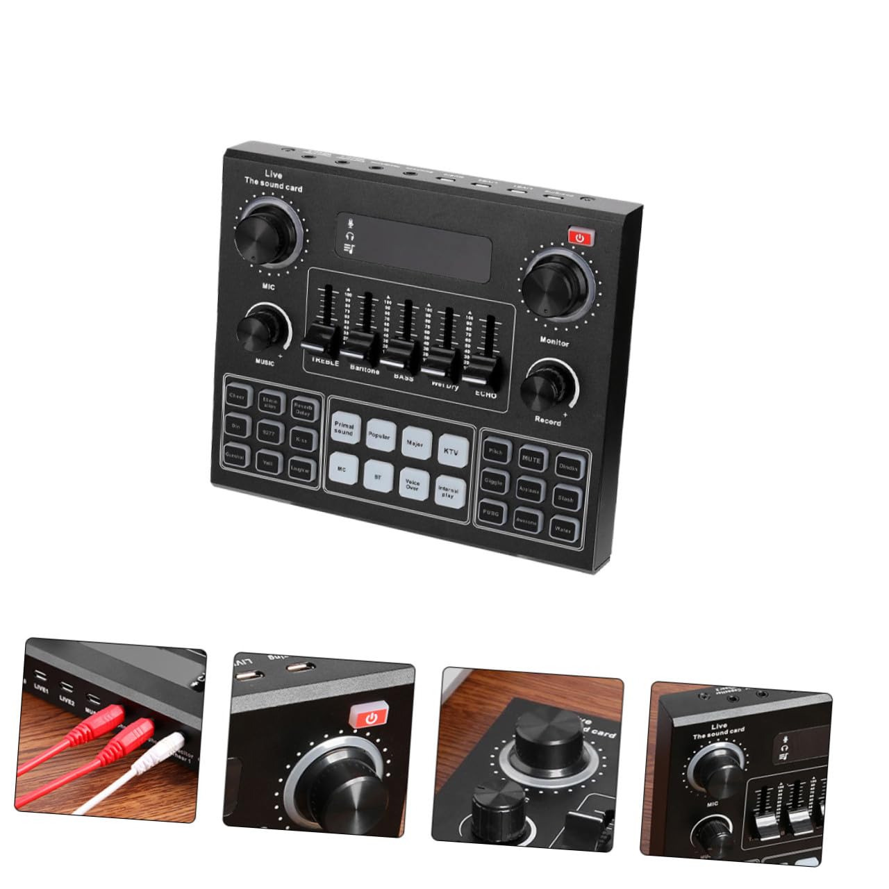 Mixer Audio Portatile Con Effetti Voce Per Smartphone e Computer Scheda Audio Per Streaming Live Facile Da Usare Design Ergonomico e Connessione Veloce