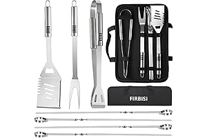 8pc BBQ Grill Utensils Gift Kit with Carrying Case