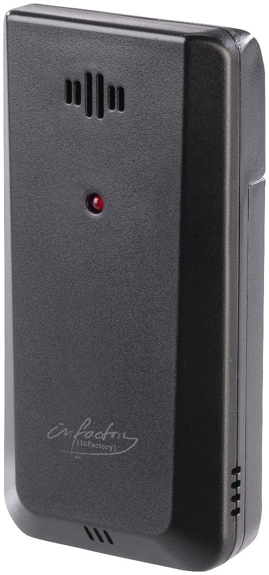 infactory Wanduhr: WLAN-Funk-Wetterstation mit Widescreen-VA-Display, Außensensor und App (Farbwetterstation, Luftfeuchtigkeitmessgerät, Frost)