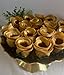 Button-Shaped Flower Wrappers – Forminhas / Pack16 – For Chocolates, Truffles, Brigadeiros – Handmade – Fabric – Dark Gold – VickyPiffer - HBV0112