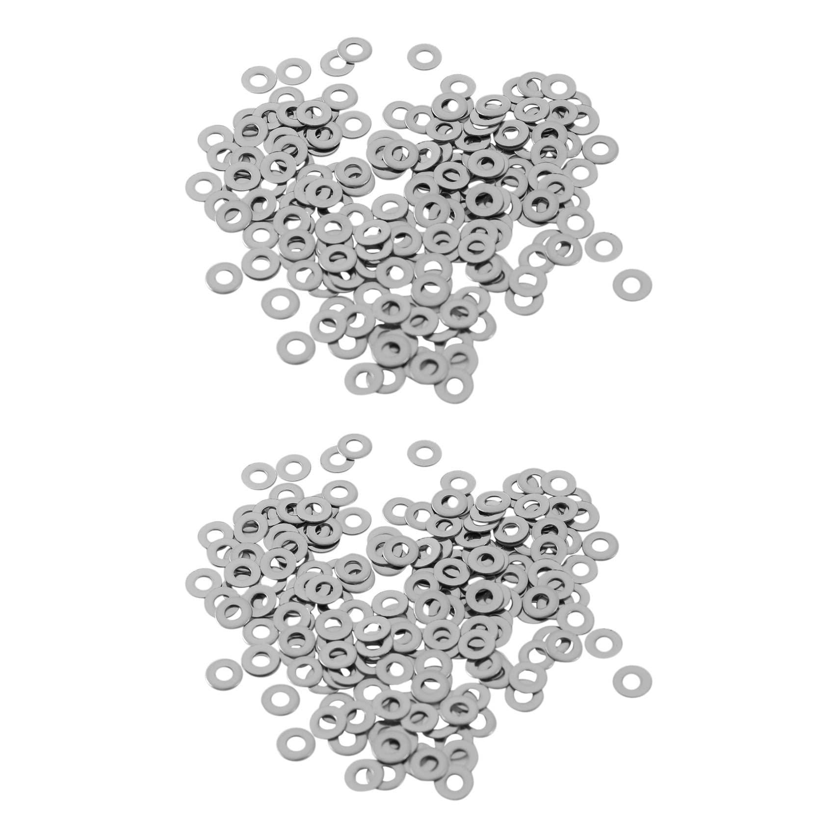 Jnchdghwa Silver M2 Stainless Steel Flat Washers Spacers Fastener Din125 400 Pcs