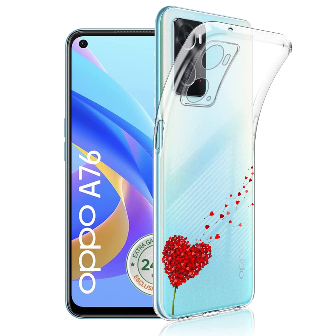 Young & Ming Cover per Oppo A76/OPPO A96, 3 Pack Sottile