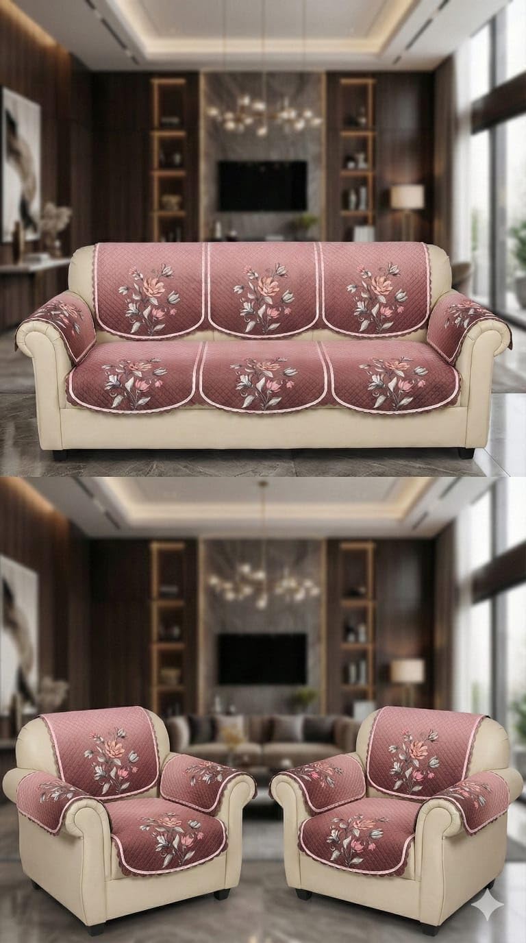 Sofa Seat Cover for Living Room Furniture Protection, Anti Slip Sofa Seat Mat Protector for Couch, Soft Washable Sofa Cover for Home Furniture (Sunflower, 16 pcs (Seat + Back + Arms))-image-26