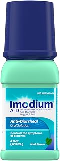 Imodium A-D Liquid Anti-Diarrheal Medicine with Loperamide HCl to Help Control Symptoms of Diarrhea Due to Acute & Traveler's Diarrhea, Mint Flavor, HSA/FSA Eligible, 4 fl. oz