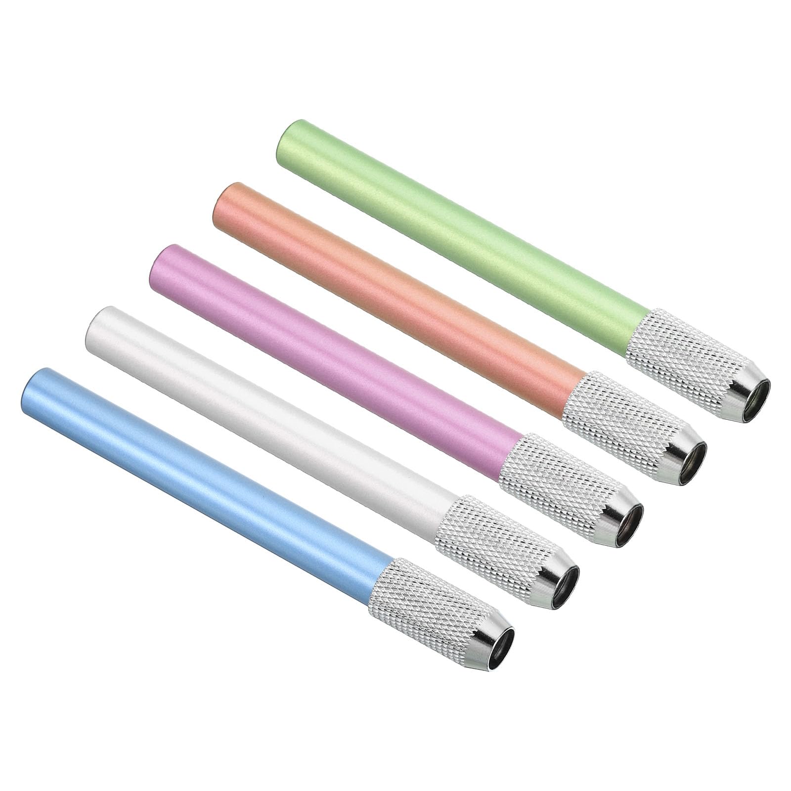 PATIKIL Pencil Extenders, 5 Pack Metal Handle Adjustable Pencil Holder Extender for Artists Drawing Shading Multi-Color