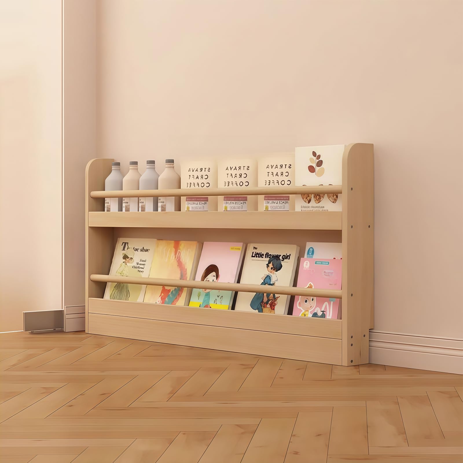 Amazon｜[Geegood] ドア裏 本棚 幼稚園 絵本収納 木製 ドア裏収納