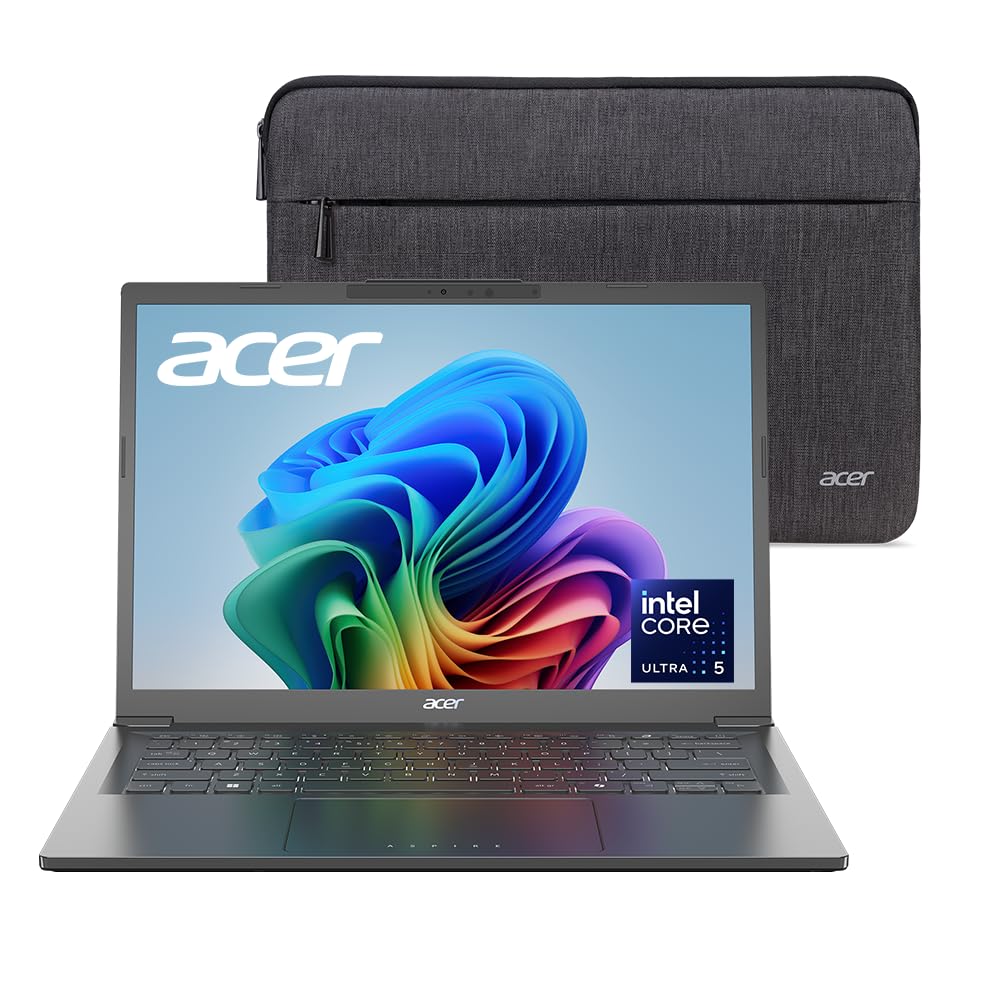Acer Aspire 14 AI Copilot+ PC - Intel Core Ultra 5 226V & 14” WUXGA Touch - NPU: Up to 40 Tops - GPU: Up to 53 Tops | Intel Arc 130V | 16GB LPDDR5X | 1TB Gen 4 SSD | Wi-Fi 6E | A14-52MT-59DP