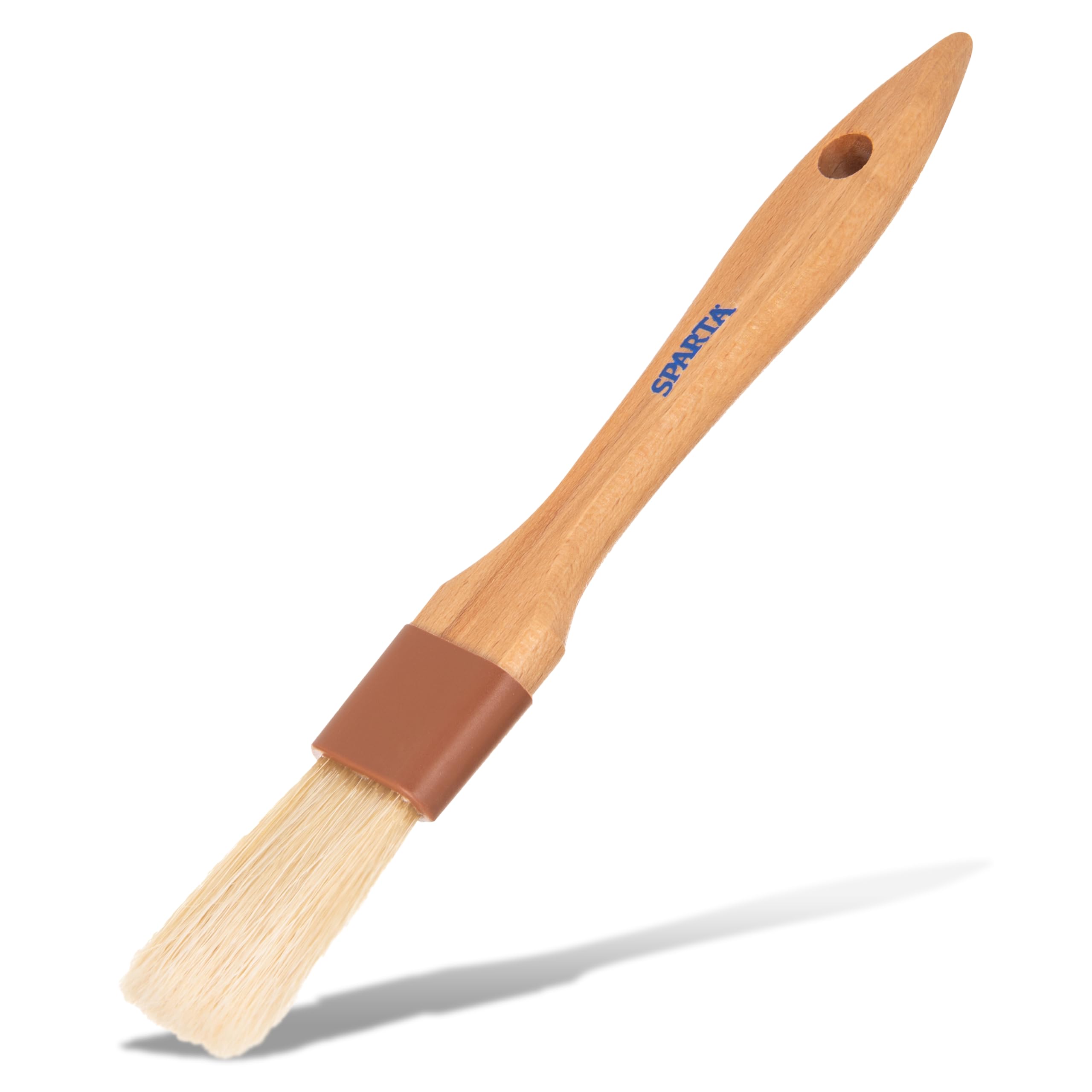 SPARTA Kitchen Basting Brush – 4037200 Basting Brush for Cooking Flat Boar Bristle Brush, Hardwood Handle for Kitchens, Restaurants, Catering, High Heat Food Prep, 1in, Pack of 12