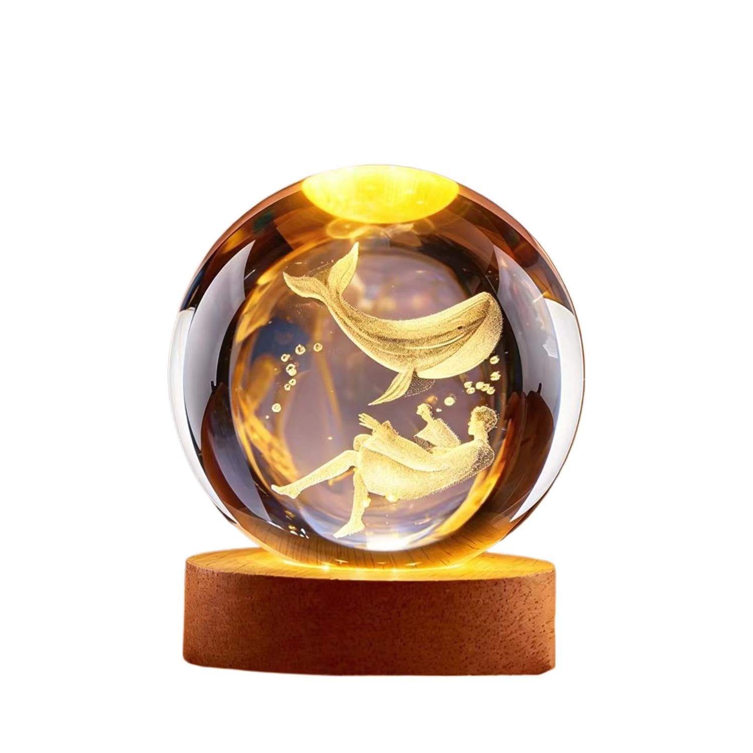 TYCMUNNU Crystal Ball Figurines Glass Sphere Desktop Sculpture Decor