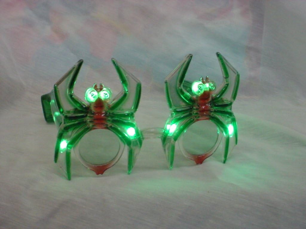 Orchard Crown Ltd 12 X Flashing Led Novelty Spider Glasses Halloween/Fun (fl4)