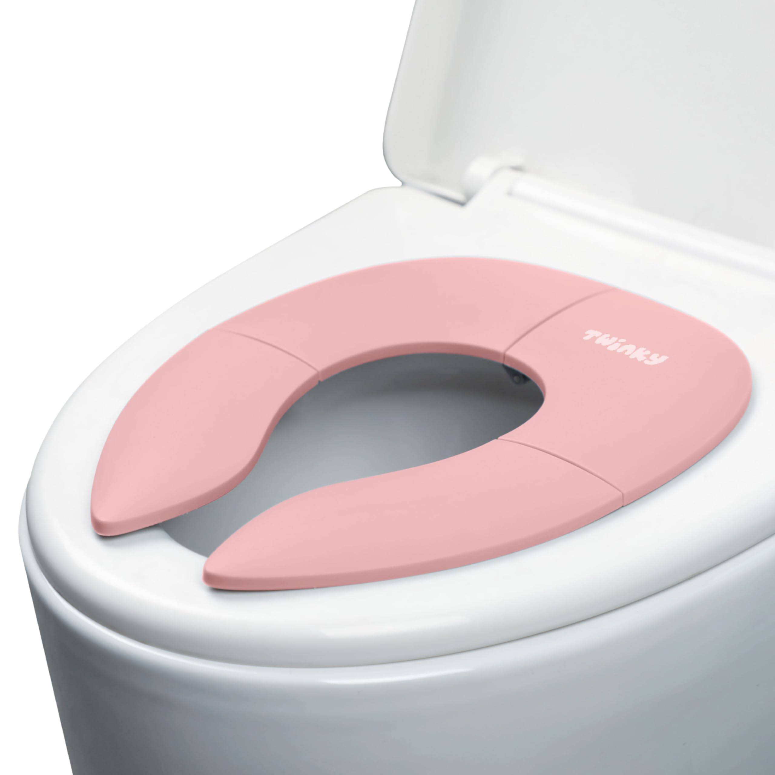 Twinky® Mini Potty – 2-in-1 Baby WC Reduzierer & Toilettentrainer – Faltbarer Toilettensitz – Toilettensitz Reduzierer – Kinder WC Brille (Rosa)