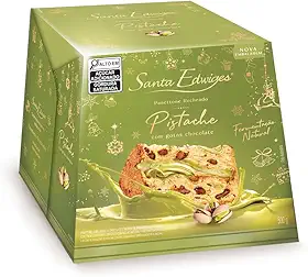 Panettone com Gotas de Choco e rech. de Brigadeiro de Pistache