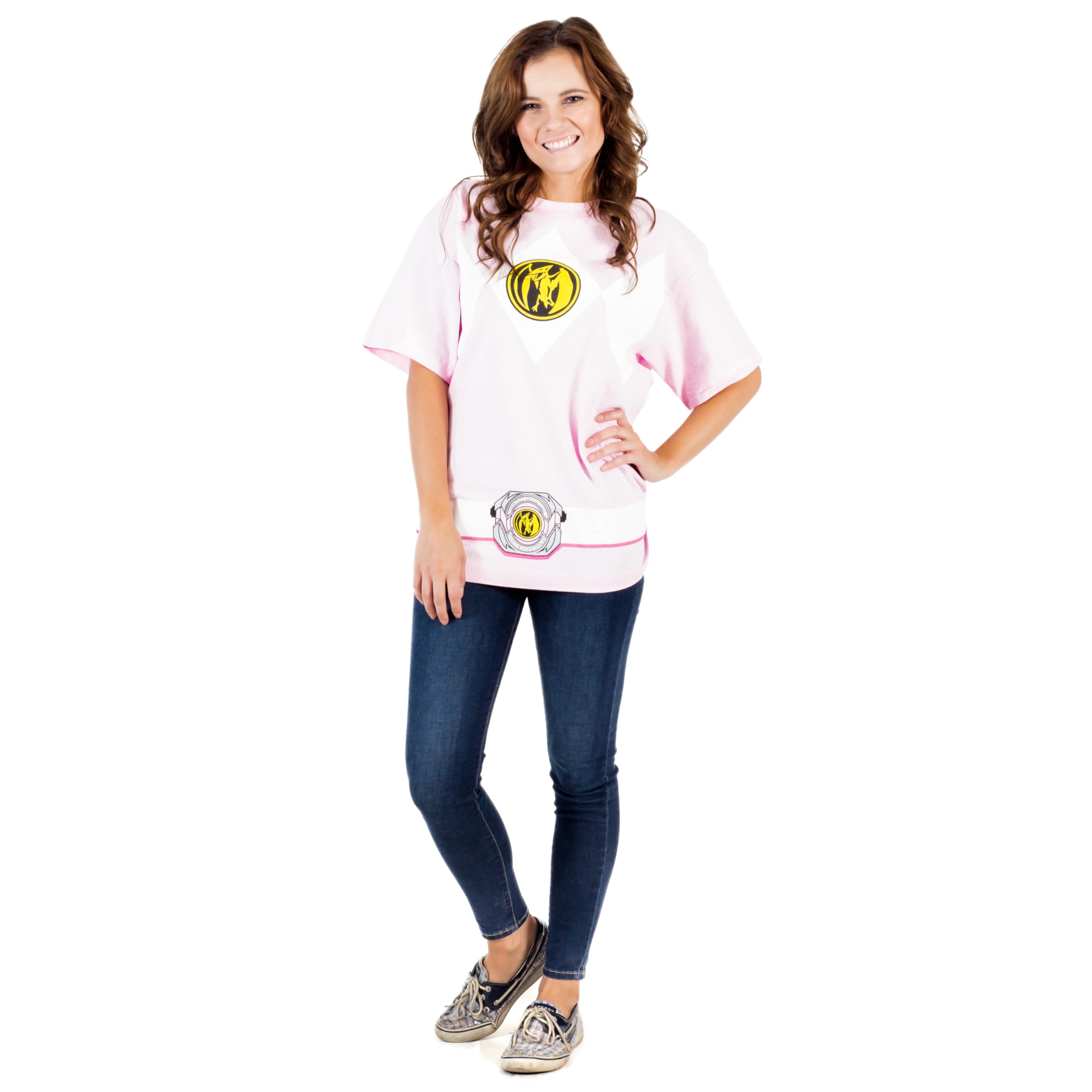 Power Rangers White Costume T-Shirt(White,XXL)