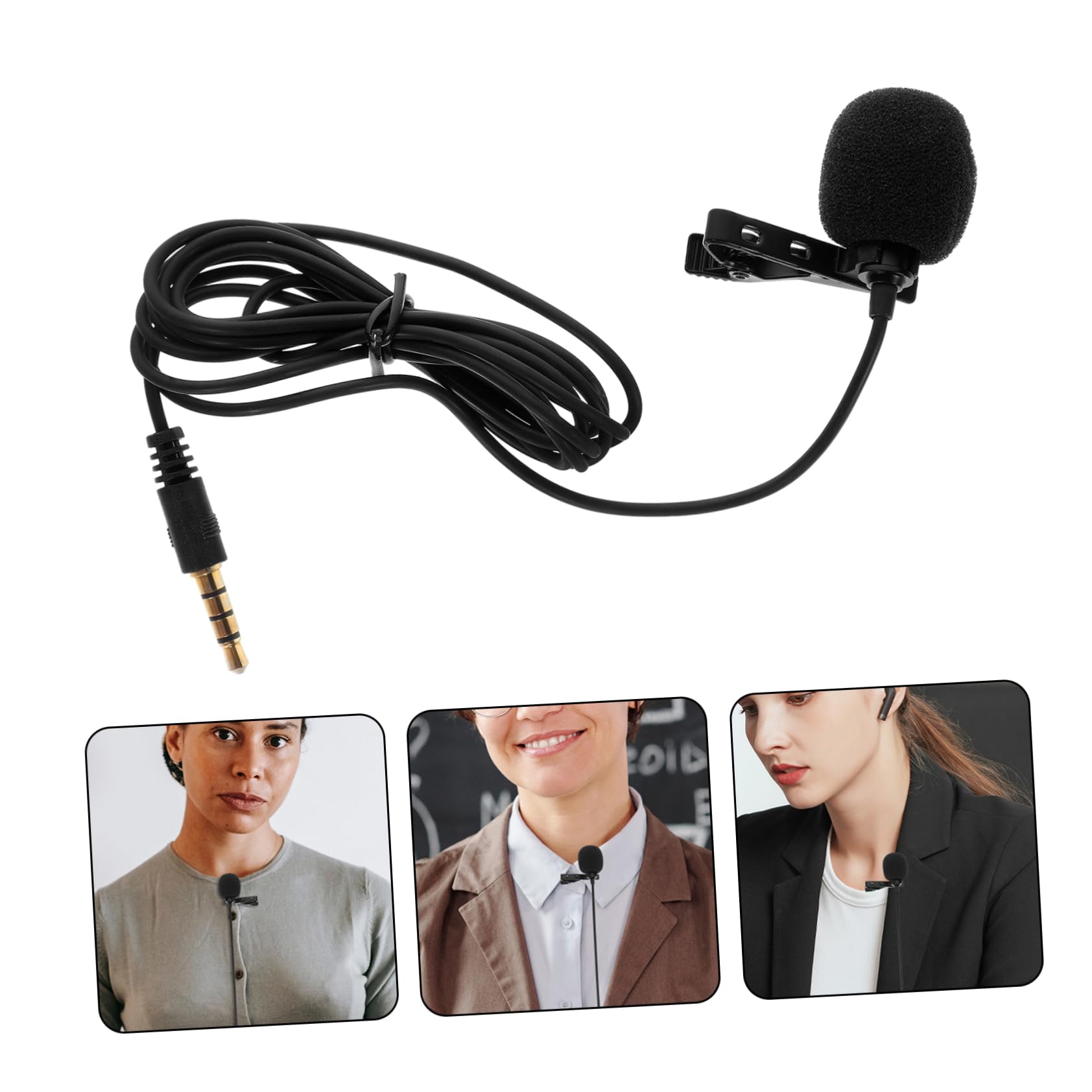 Abaodam Condenser Microphone 360° Pickup Omnidirectional Mic for Phone Podcast Recording