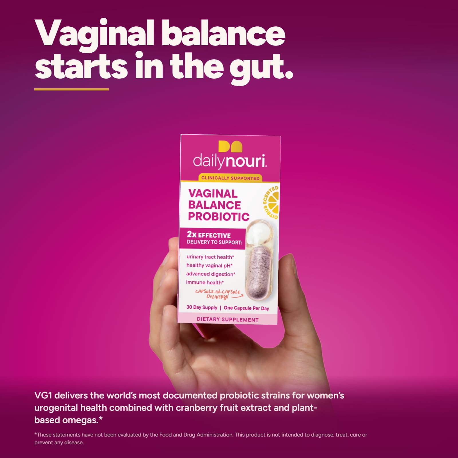 Daily Nouri Vaginal Probiotics for Women | Vaginal + Urinary Tract Health — Amazon image 3