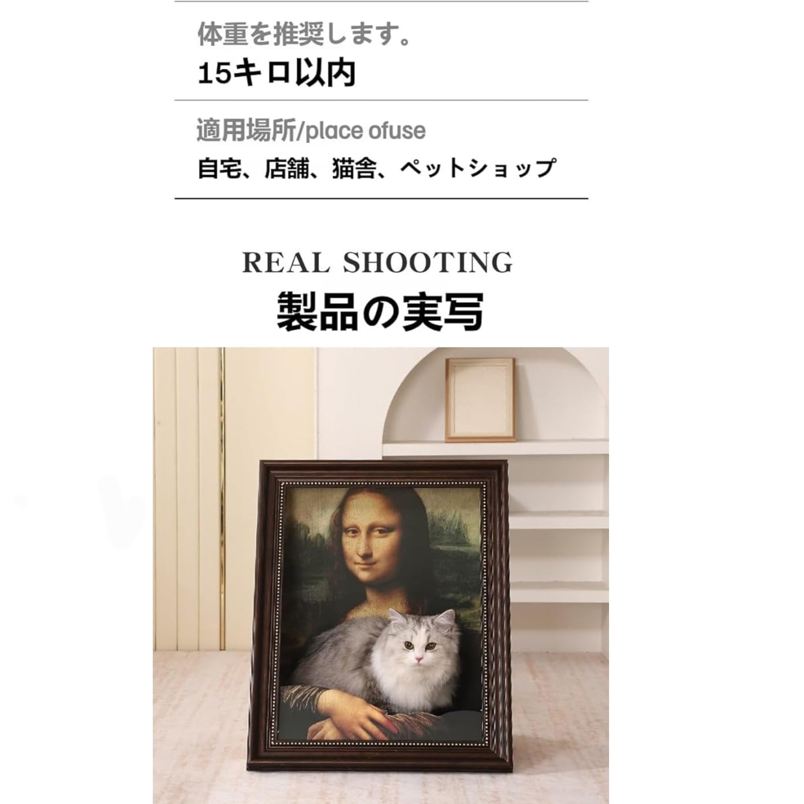 Amazon.co.jp: モナリザ 猫 ベッド 猫ハウス モナリザ風アートデザイン