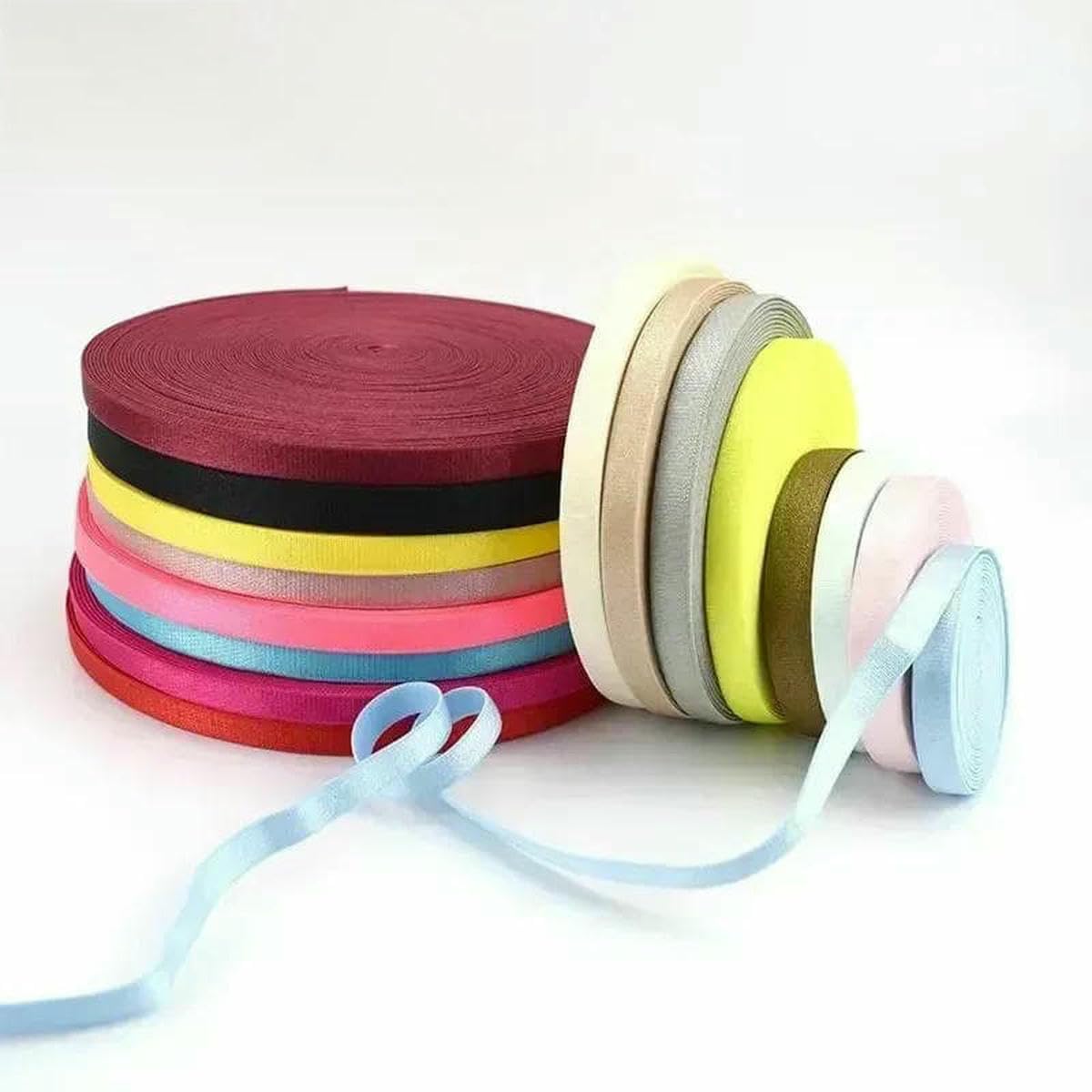 Elastyczna taśma nylonowa, 10mm Nylon Elastic Bands In Multicolor 10/20/50 meters For Sewing(Orange 10mm,50Meters)
