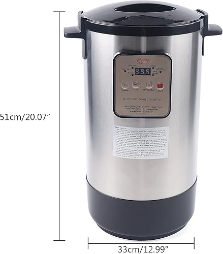 Miniatura 4 de Máquina automática de yogur de 12 litros, fermentador eléctrico, fermentador eléctrico de 110 V, fabricante de vino dulce de acero inoxidable con