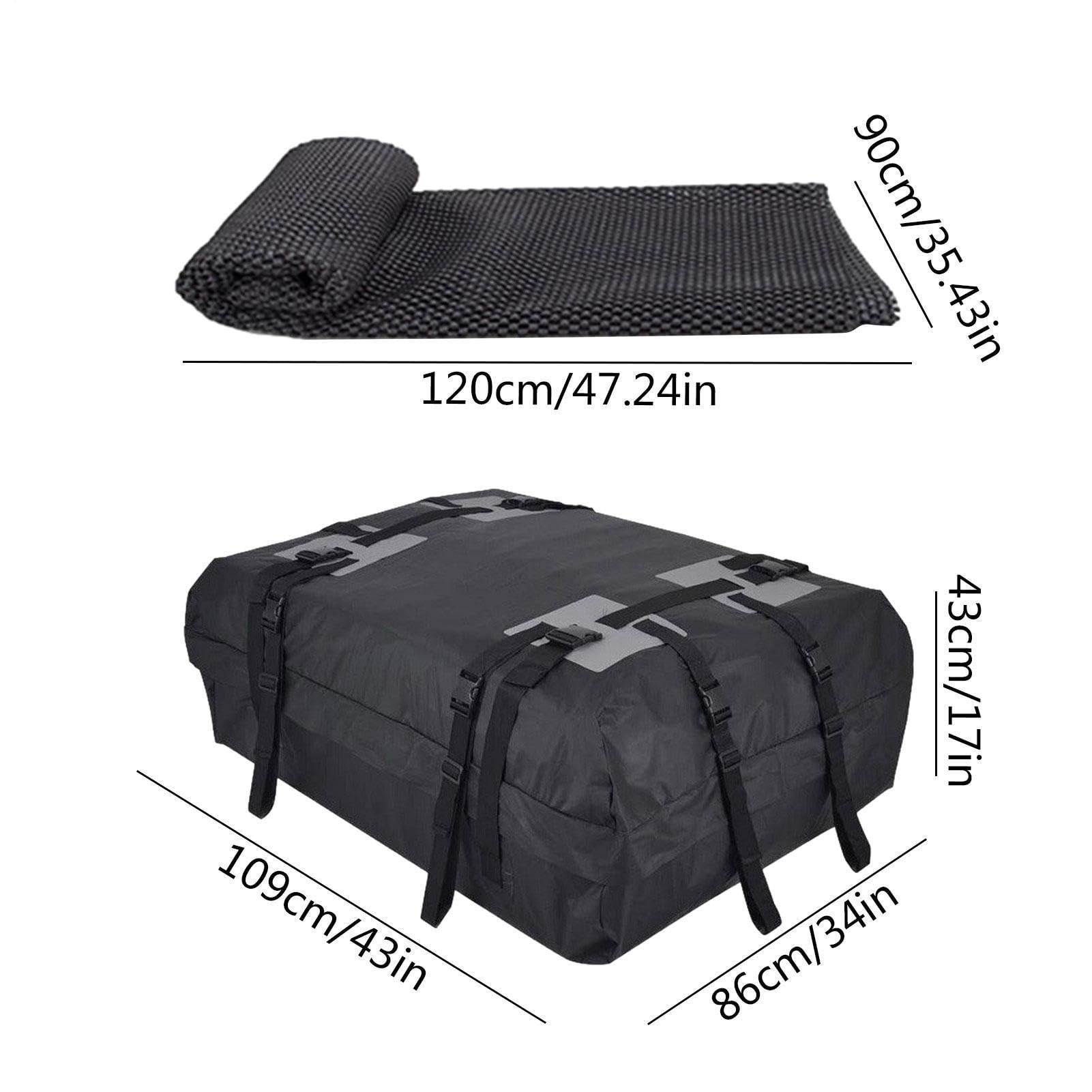 Portapacchi Per Portapacchi – Borsa Da Tetto Per Auto Da 15 Piedi Cubi | Struttura Di Design Pieghevole, Struttura In Tessuto Oxford 600D, Borsa Da Tetto Per Auto Morbida E Impermeabile | Per Le Ope