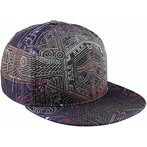 moonsix Unisex Snapback Hats,Adjustable Flat Bill Baseball Caps Dancing Hip Hop Cap,Style H Cover