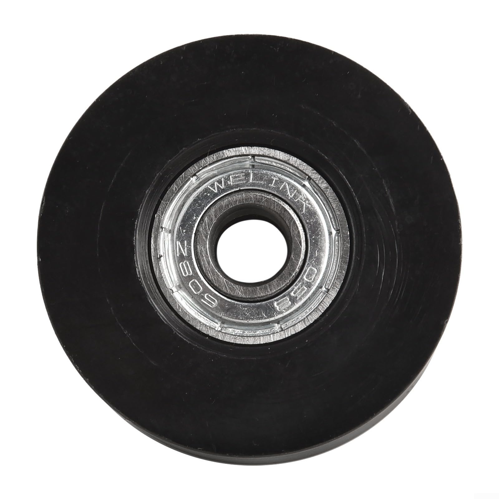 Lot de 4 roues de siège de rameur à eau en nylon et acier avec 45 mm de diamètre et trou intérieur de 8 mm de rechange pour une performance de glissement fluide Noir