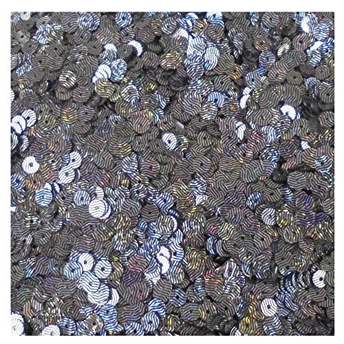 Image of eshoppee 200 gm, 5mm Silver Round Shape Sequins Sitara, for Jewellery Making Embroidery Material Art and Craft DIY kit, Glitter Sequince Beads (14, 200 gm)
