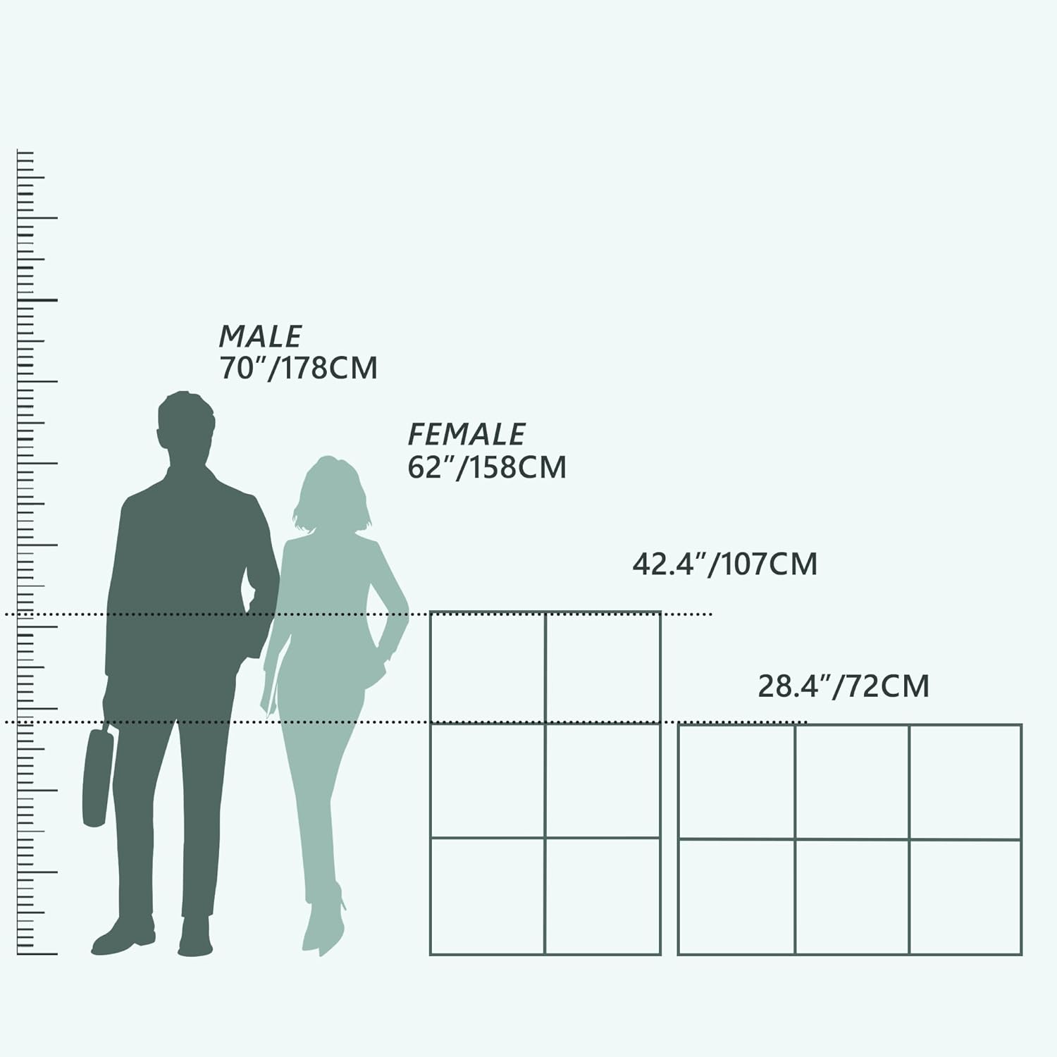 6 Cube Storage Organizer with Closed Back Panel, 13.5-inch Wooden Cubby Shelves Heavy Duty - Bookshelf for Living Room, Bedroom, Office & Closet Storage (Black, 6-Cube)