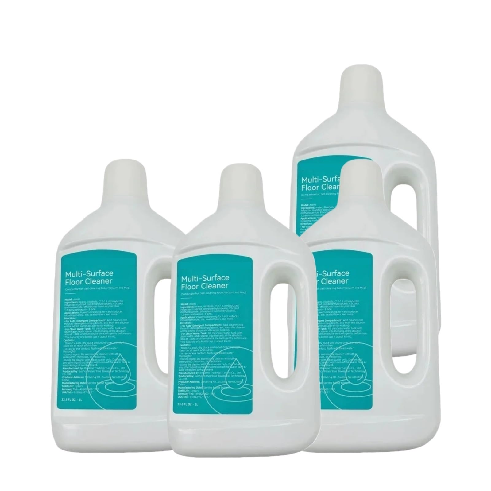 Líquido for aspiradora, compatible con Dreame L20, L20 Pro, L30, L30 Ultra, L40S Ultra, L40 Max X50 Ultra, limpiador multisuperficie | Solución for fregado en seco y húmedo(4PACKS)
