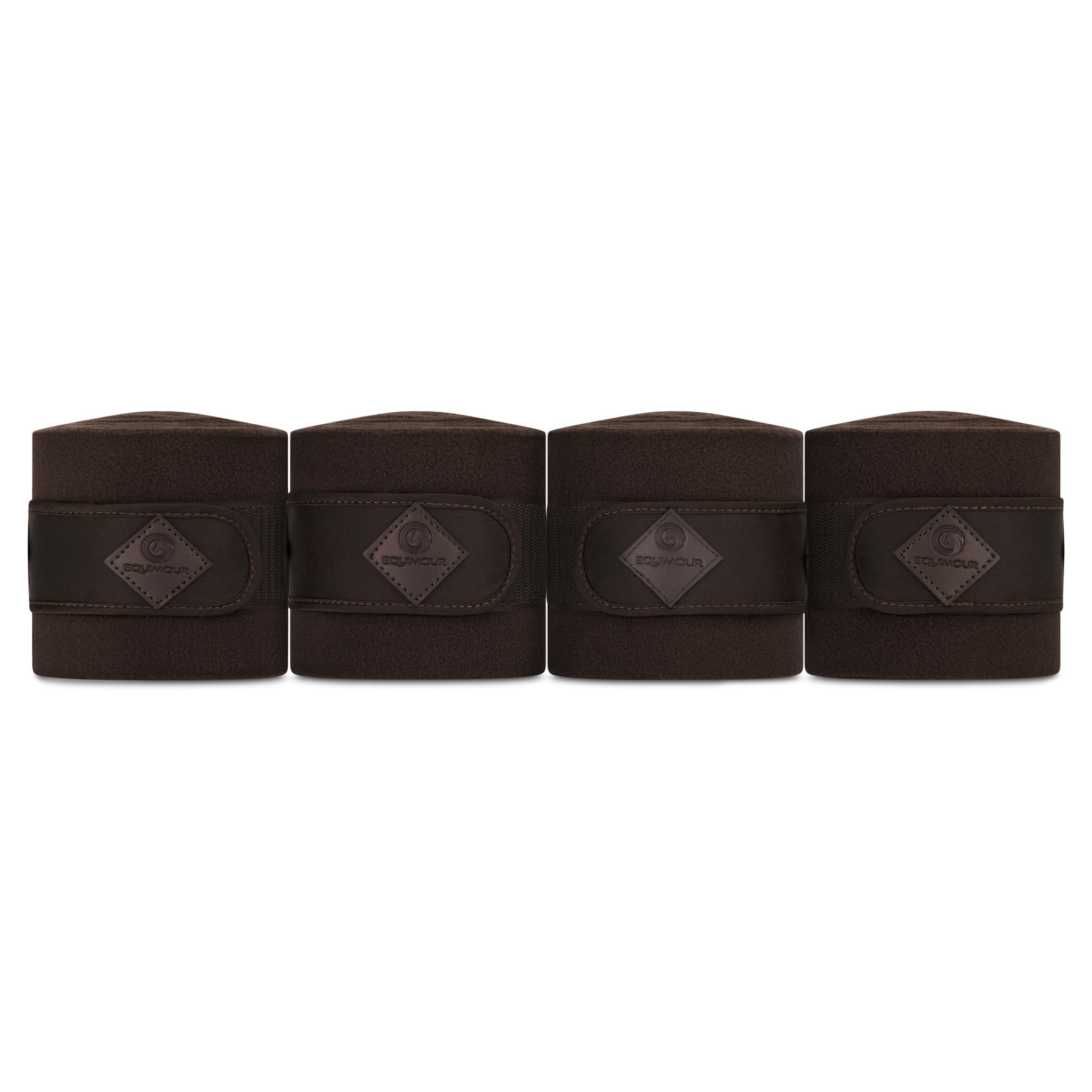 Set Mantilla de Doma Pure Chocolate - 3 Piezas con Vendas | Con orejeras a juego – transpirable, antideslizante y elegante para entrenamiento y concurso