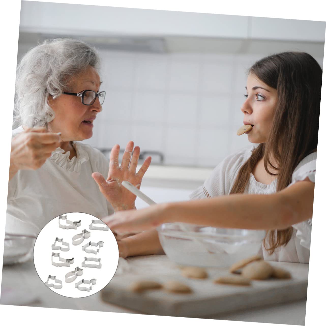 Alipis 3juegos Molde Para Galletas Forma De Gato Inoxidable Herramienta De Cortador De Frutas y Galletas Plateado