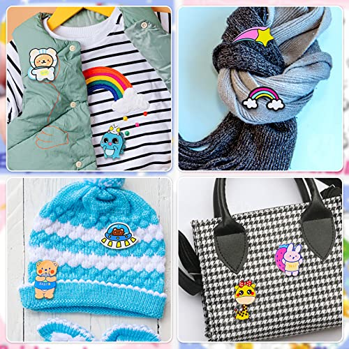 52Pcs Cute Pins For Backpacks Kawaii Acrylic Aesthetic Brooch Bear Unicorn Cartoon Backpack Accessories Funny Decorative Pins For Women Teen Girl Clothing Crafts #TOP6