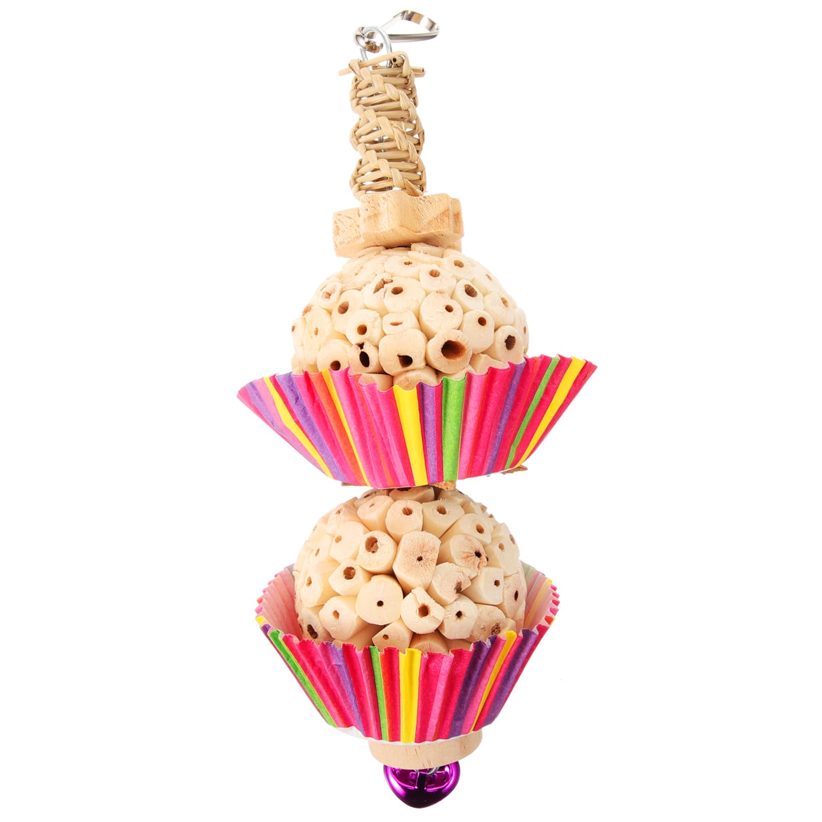 Jouet à Mâcher Suspendu pour Perroquet Accessoire Et pour Petits Oiseaux pour Calopsittes Et Conures Jouet Et Réutilisable pour Amusement Optimal