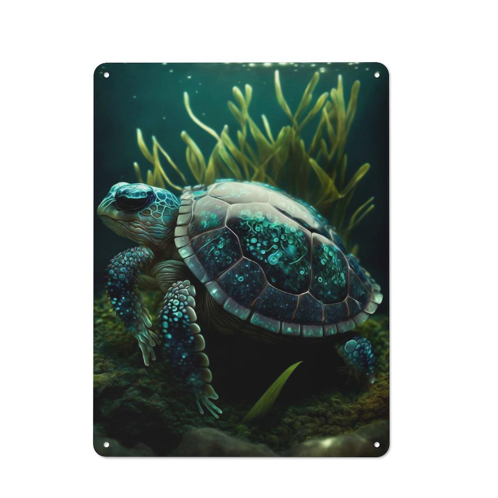 Shed Style Turtle Shed Metal Sign 40x30cm, Shed Wall Decor for Shed, Garden Room, Porch Or Garage