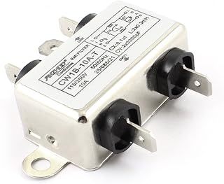 Aexit Metal Case Signal Filters 10A AC 115/250V 50/60Hz Power Line Electromagnetic Interference Filters Filter CW1B-10A-T