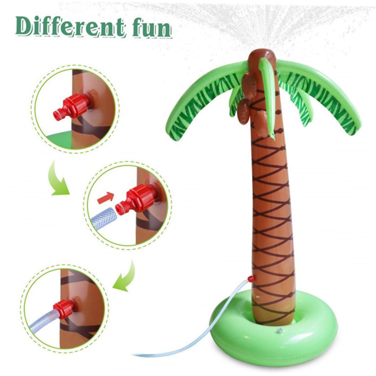 Juguete de Riego Rociador de Agua Palmera Inflable PVC