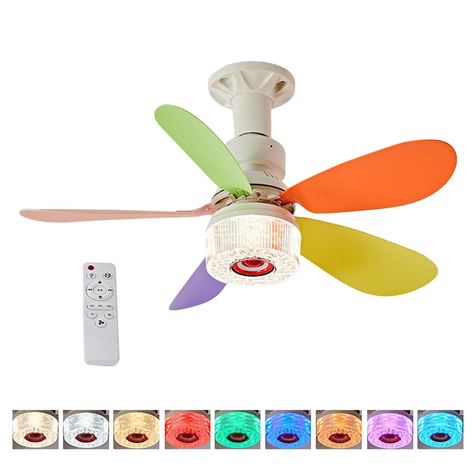Ventilador de techo con altavoz inalámbrico de 3 velocidades 8
