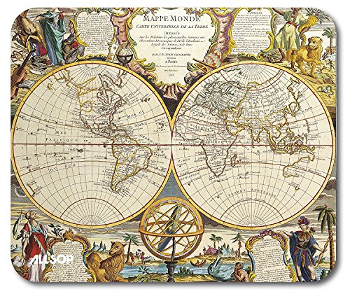 Allsop - Nautical Map - 06926 - Tapis de Souris - Meilleur contrôle de la Souris - Motif Anciennes Cartes des Mers (Import Allemagne)