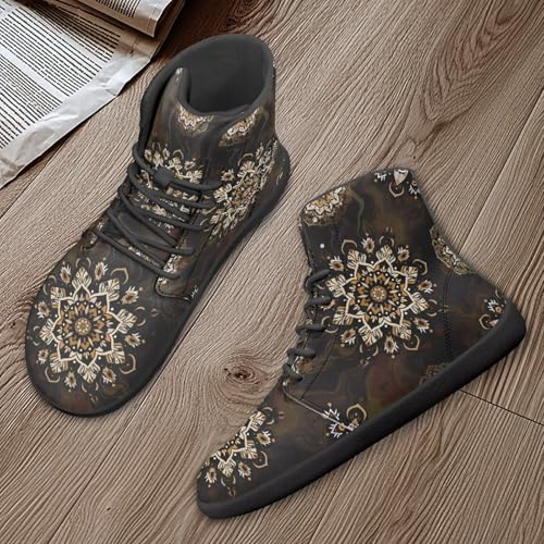 Image of Binienty Zero Drop Sole Barefoot Men's Women's PU Leather Flat Minimalist Barefoot Sneakers Athletic Shoes Waterproof