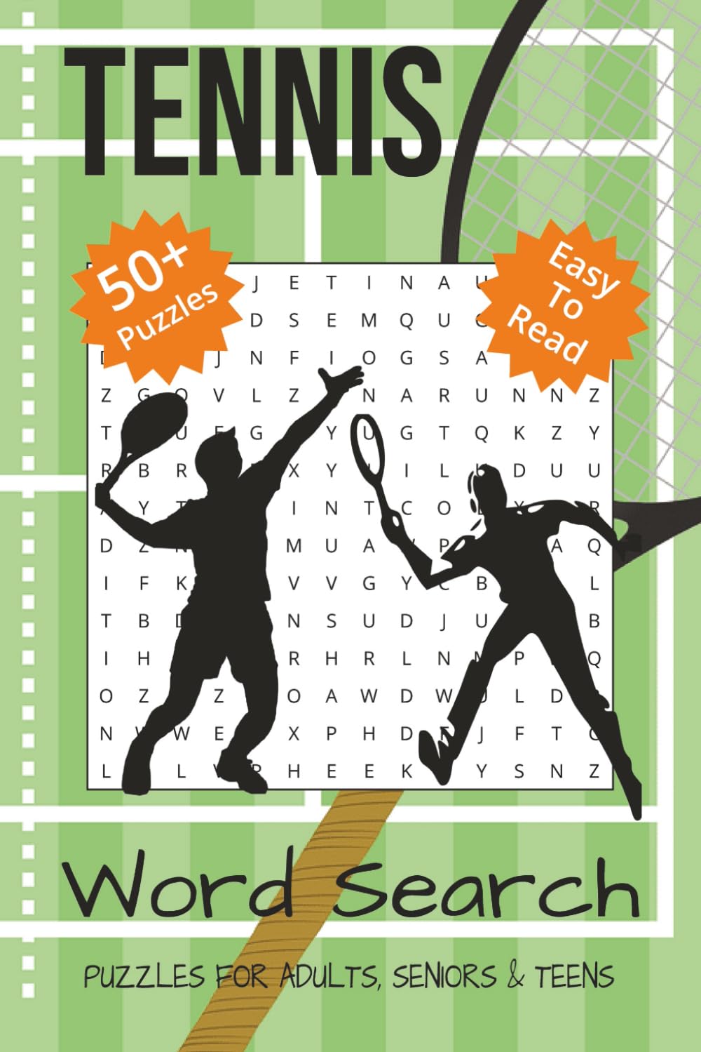 Tennis Word Search Puzzle Book: Word Searches with Easy to Read Print about Tennis, Tennis Equiment, Tennis Tournaments and More | 6x9 inches, 110 ... Gift for Vacations, Holidays and Free Times