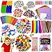 MULEVIP Pipe Cleaners Crafts Kit 1500+ Pcs Bricolage Enfant Pipe Cleaners Crafts Set, Kit Bricolage Enfant, Fournitures Éducatives, Loisirs Créatifs pour Enfants, avec Pompons, Yeux Gluants, Plumes