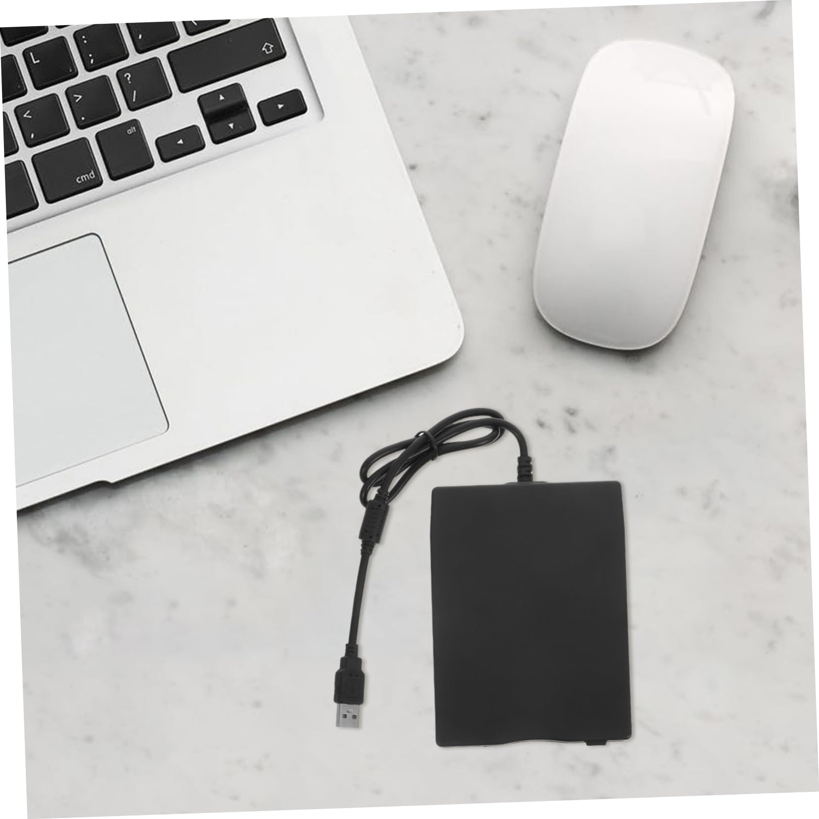 Mipcase Lettore Floppy Disk Esterno USB 2.0 Portatile, Compatibile con Sistemi Operativi, per Computer Portatile e Desktop, Nero Abs