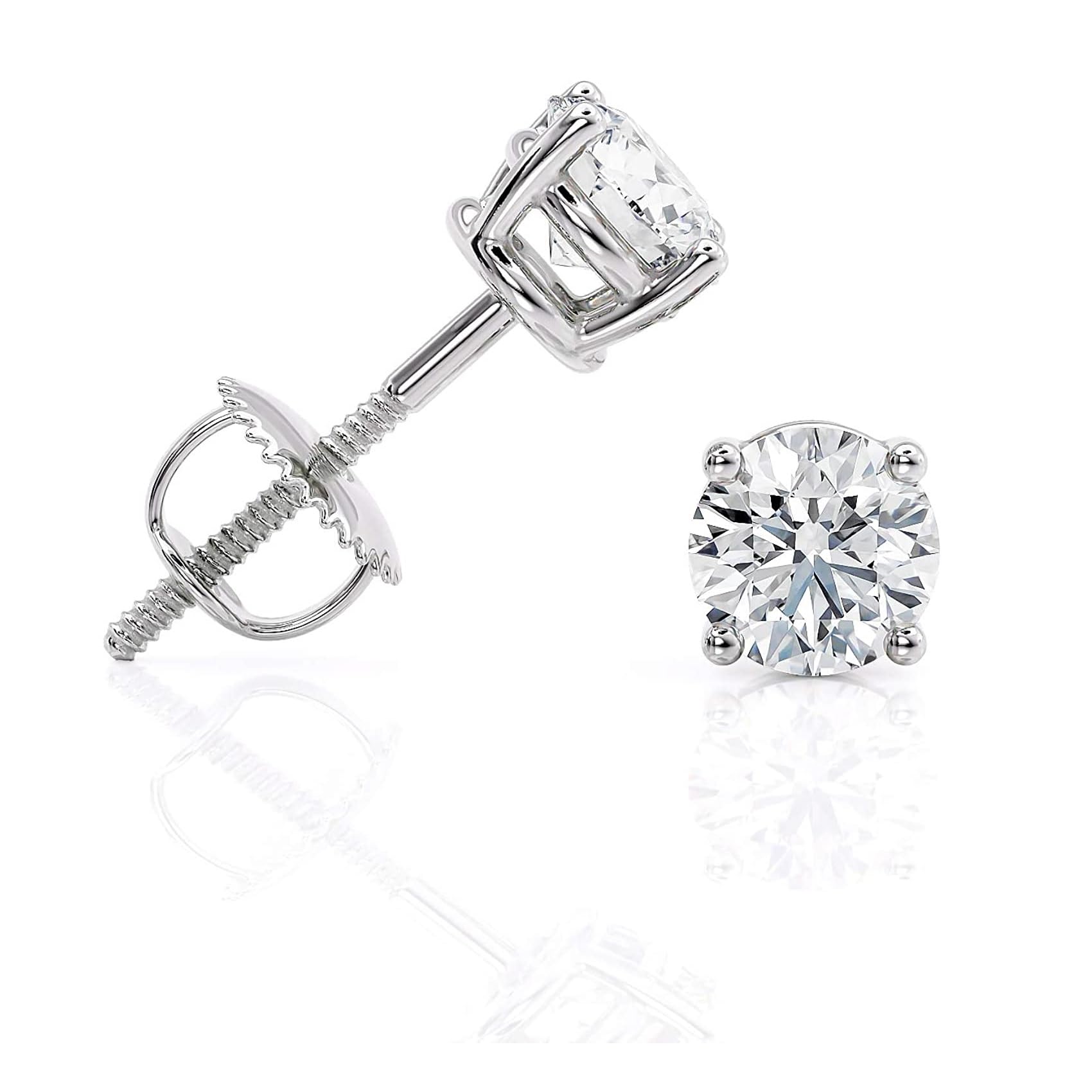 Beverly Hills Jewelers Lab Grown Diamond Stud Earrings