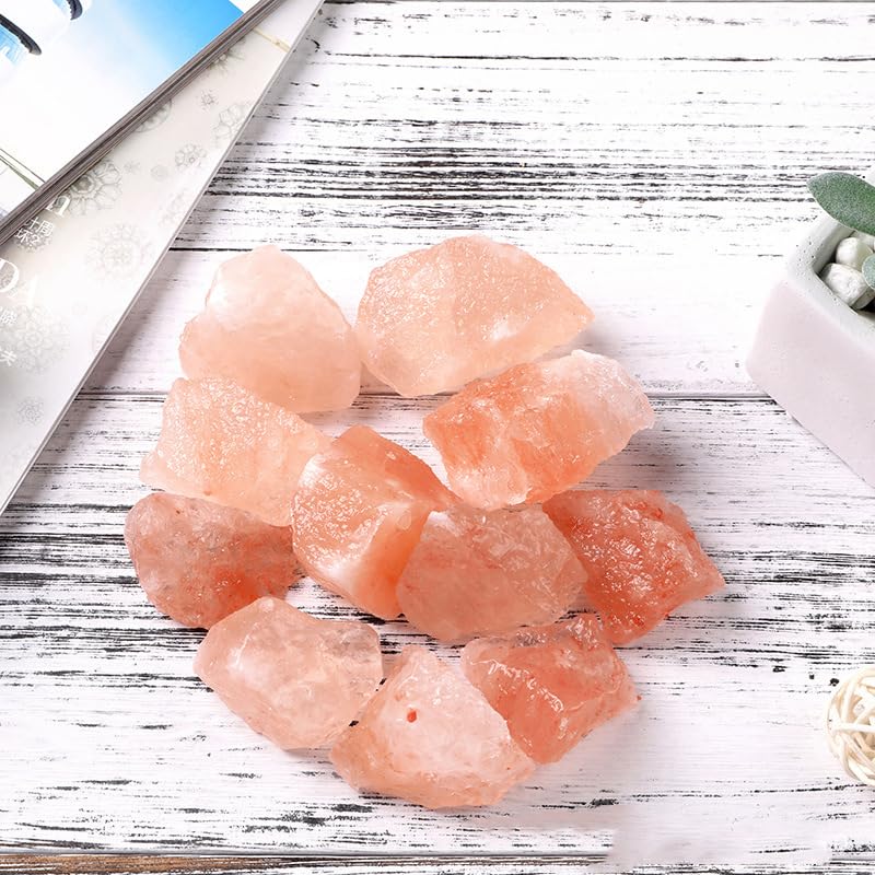 NIBHZ Duży surowy sól kryształ szorstki kwarc himalajski naturalny pomarańczowy sól kamień kryształowy Kamień Minerałowy Kryształy Kryształy i kamienie,1000g
