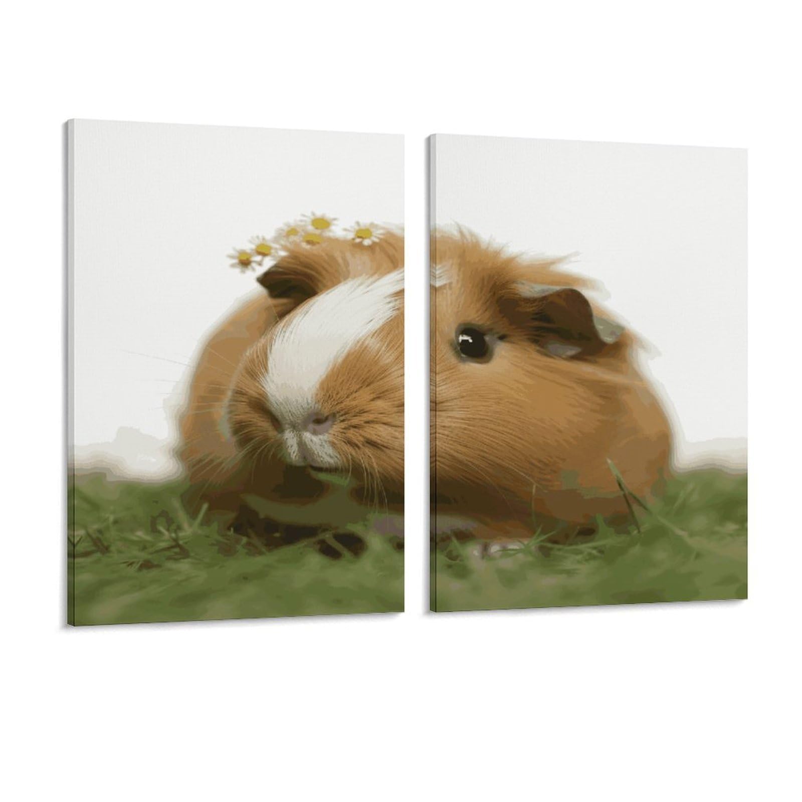 Adfgyerh Style Smiling (7) Wall Art，Canvas Material Bright /Wall Decor Of 2, Each 16X12 Inch -Wall Art Set For Living Room Bedroom Gallery Office Home Décor