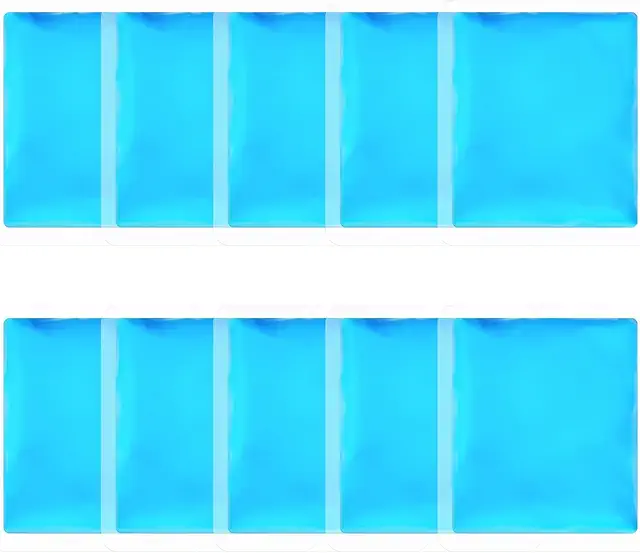 ViEinkaufen 10 Pcs Reusable Hot Cold Compress Mini Ice Pads for Lunch Box & Relief