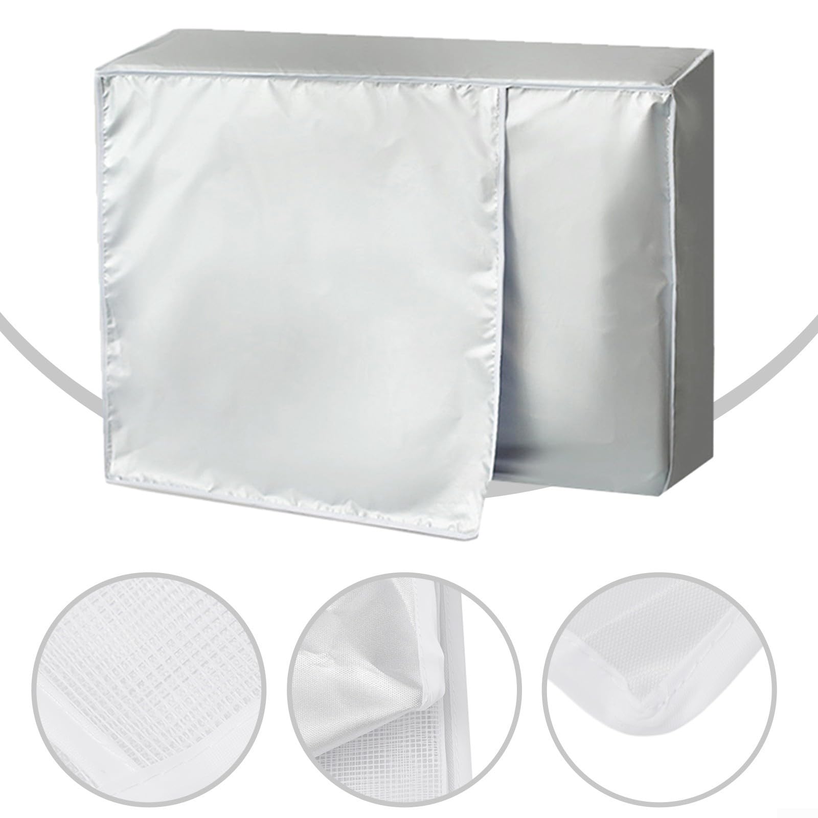 Copertura per unità esterna per condizionatore d'aria, riflettente, impermeabile, in poliestere rivestito in argento (1-1,5 P)