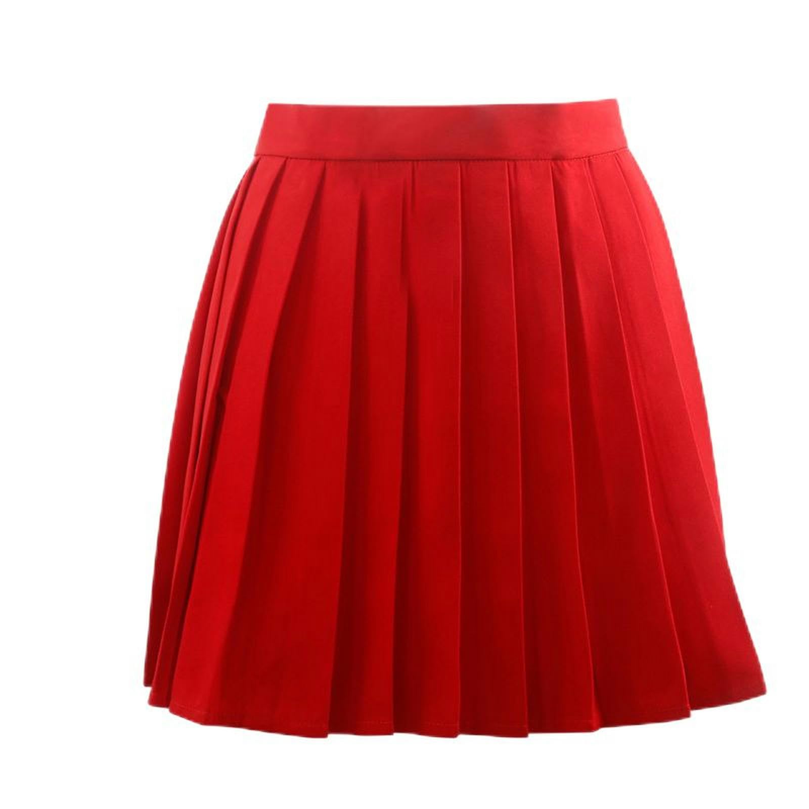 WEITING Falda Plisada Estilo Universitario de Primavera Falda Corta Adelgazante de Cintura Alta Negra de Verano para Mujer - Cuadros Rojos y Verdes - XL