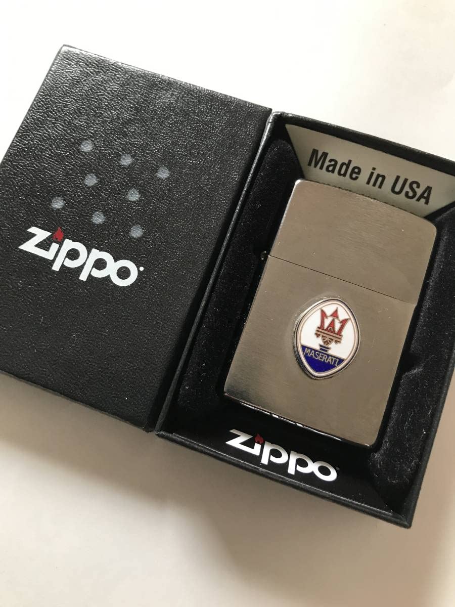 Amazon.co.jp: Maserati Zippo Lighter/Sv/Made in USA/MASERATI 